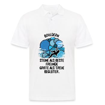 Vintage Bouldern Boulderer Klettern Kletterer - Männer Poloshirt - Weiß - Vorne - Kai (181cm)