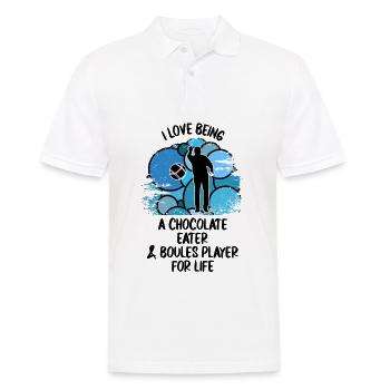 Boule Petanque Boccia Boules Schokolade - Männer Poloshirt - Weiß - Vorne - Kai (181cm)
