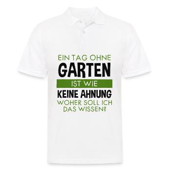 Garten Lustiger Spruch Hobby Gärtner Geschenkidee - Männer Poloshirt - Weiß - Vorne - Kai (181cm)