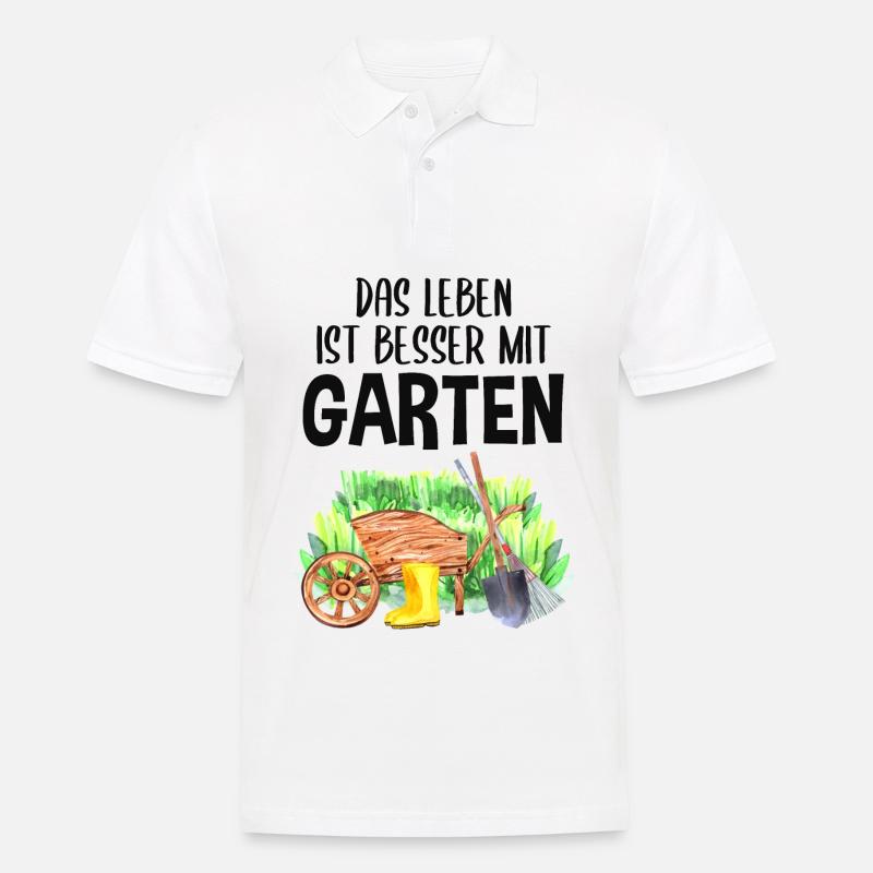 Garten Spruch Hobby Gärtner Geschenkidee - Männer Poloshirt - Weiß