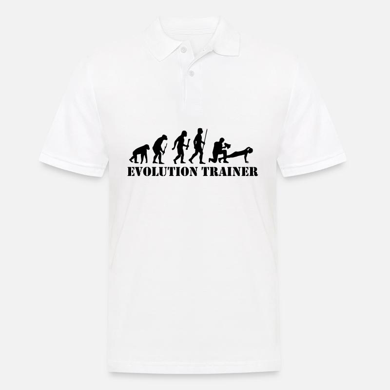 Evolution Personal Trainer Fitness - Männer Poloshirt - Weiß
