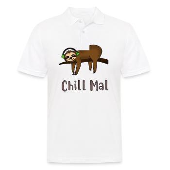 Chill Mal - Männer Poloshirt - Weiß - Vorne - Kai (181cm)