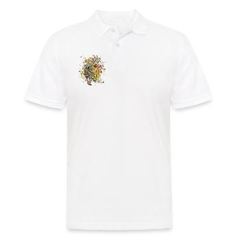 Native Americans Kokopelli - Colorfully Splashes 4 - Männer Poloshirt - Weiß - Vorne - Kai (181cm)