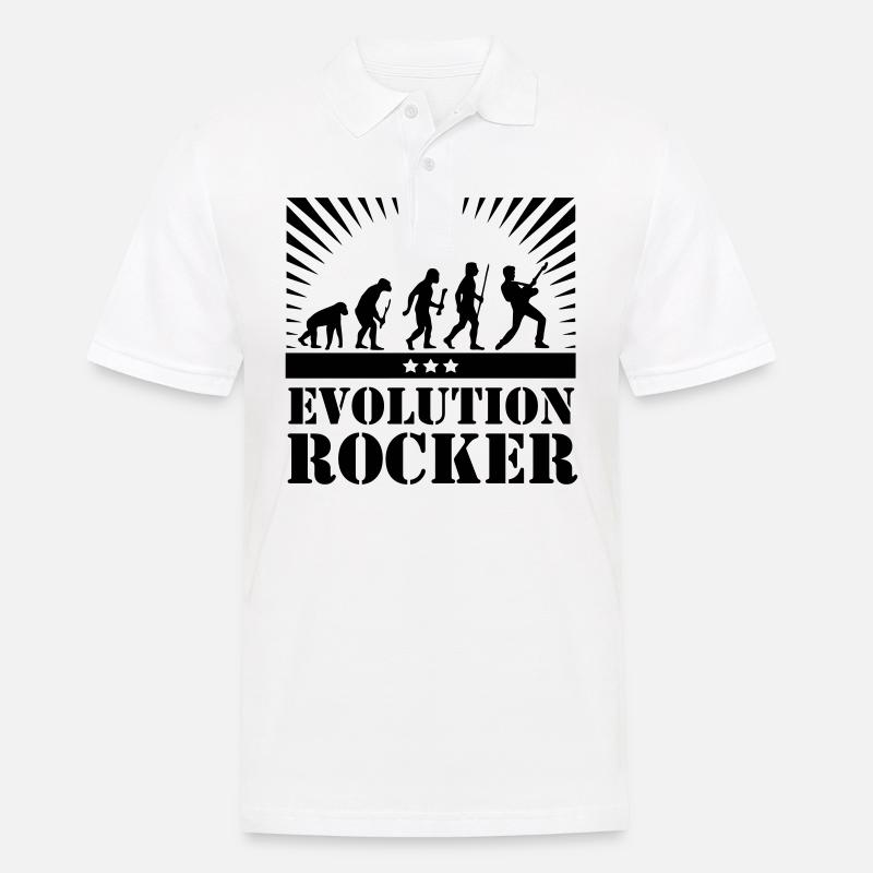 Evolution Rocker - Männer Poloshirt - Weiß