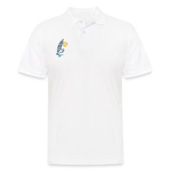 Planche à voile tribale - Polo Homme - blanc - Devant - Kai (181cm)