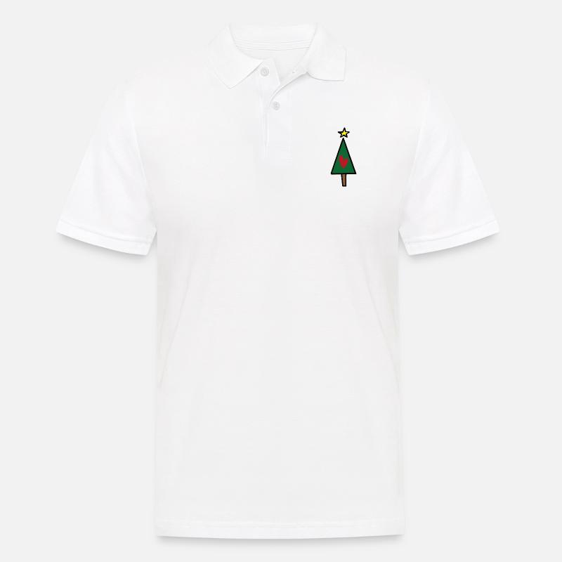 Weihnachtsbaum - Männer Poloshirt - Weiß