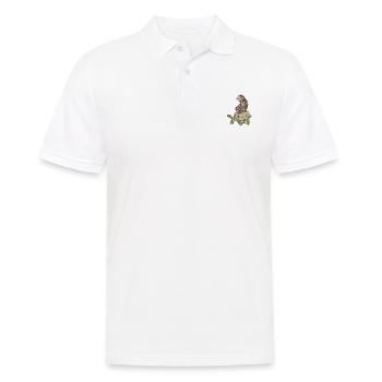 Sloth on turtle Funny vintage t-shirt - Men's Polo Shirt - white - Front - Kai (181cm)