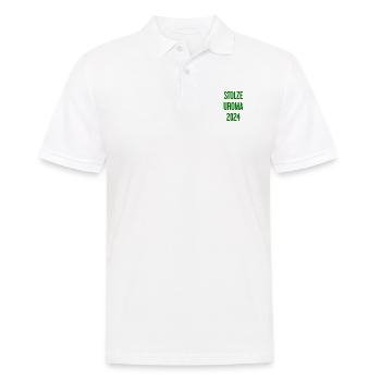 Stolze Uroma 2024 - Männer Poloshirt - Weiß - Vorne - Kai (181cm)