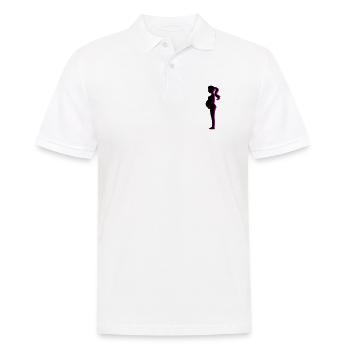 Frau Schwangerschaft Baby - Männer Poloshirt - Weiß - Vorne - Kai (181cm)