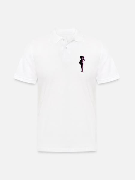 Femme Grossesse Bébé - Polo Homme - blanc