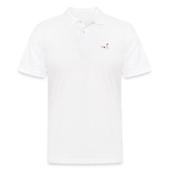 personnage baton coeur - Polo Homme - blanc - Devant - Kai (181cm)