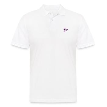 Für ein besseres Katzenleben arbeite ich! - Männer Poloshirt - Weiß - Vorne - Kai (181cm)