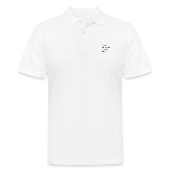 Für ein besseres Katzenleben arbeite ich! - Männer Poloshirt - Weiß - Vorne - Kai (181cm)