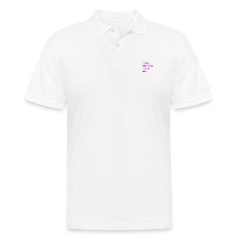 Für ein besseres Katzenleben arbeite ich! - Männer Poloshirt - Weiß - Vorne - Kai (181cm)