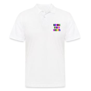 Schule gegen rechts - Männer Poloshirt - Weiß - Vorne - Kai (181cm)