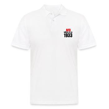 afd wählen ist so 1933 - Männer Poloshirt - Weiß - Vorne - Kai (181cm)