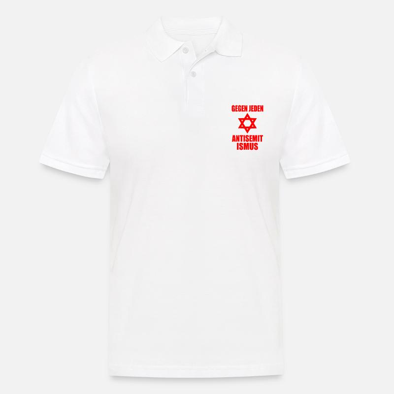 Gegen jeden antisemitismus - Männer Poloshirt - Weiß