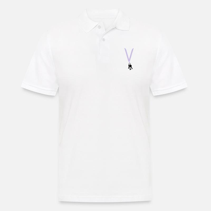 schluessel - Männer Poloshirt - Weiß