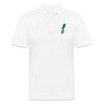 Sweden Outline Map Flag Scandinavia Flag - Men's Polo Shirt - white - Front - Kai (181cm)