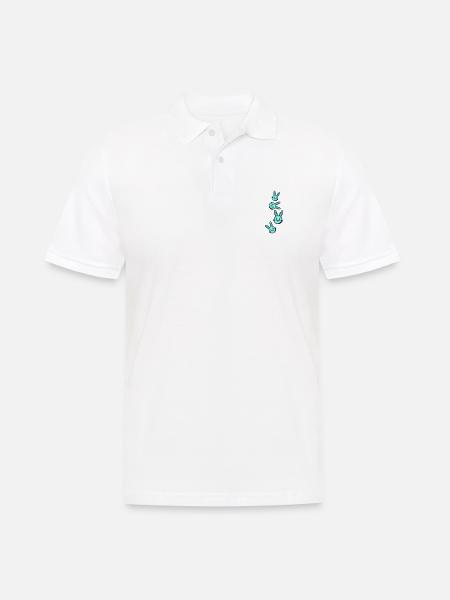 Ostern Symbol Hase - Männer Poloshirt - Weiß