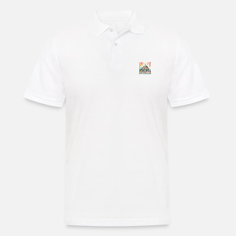 Mont Saint-Michel - Männer Poloshirt - Weiß