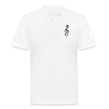 Musik Notenschlüssel Note Melodie Musiknote Sound - Männer Poloshirt - Weiß - Vorne - Kai (181cm)