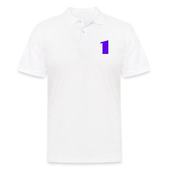 1. 1 YEAR. 1ST ANNIVERSARY. BIRTHDAY 1 YEAR. ONE - Men's Polo Shirt - white - Front - Kai (181cm)