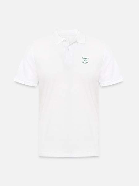 Kampen statt campen - Männer Poloshirt - Weiß