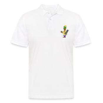 Hallo Helmut Mallorca (in Farbe) - Männer Poloshirt - Weiß - Vorne - Kai (181cm)