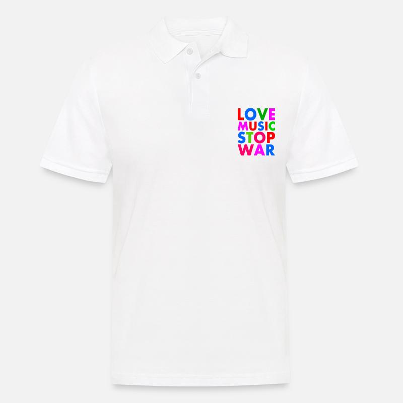 Stop war - Männer Poloshirt - Weiß