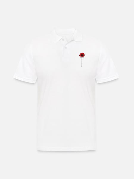 Mohn - Männer Poloshirt - Weiß