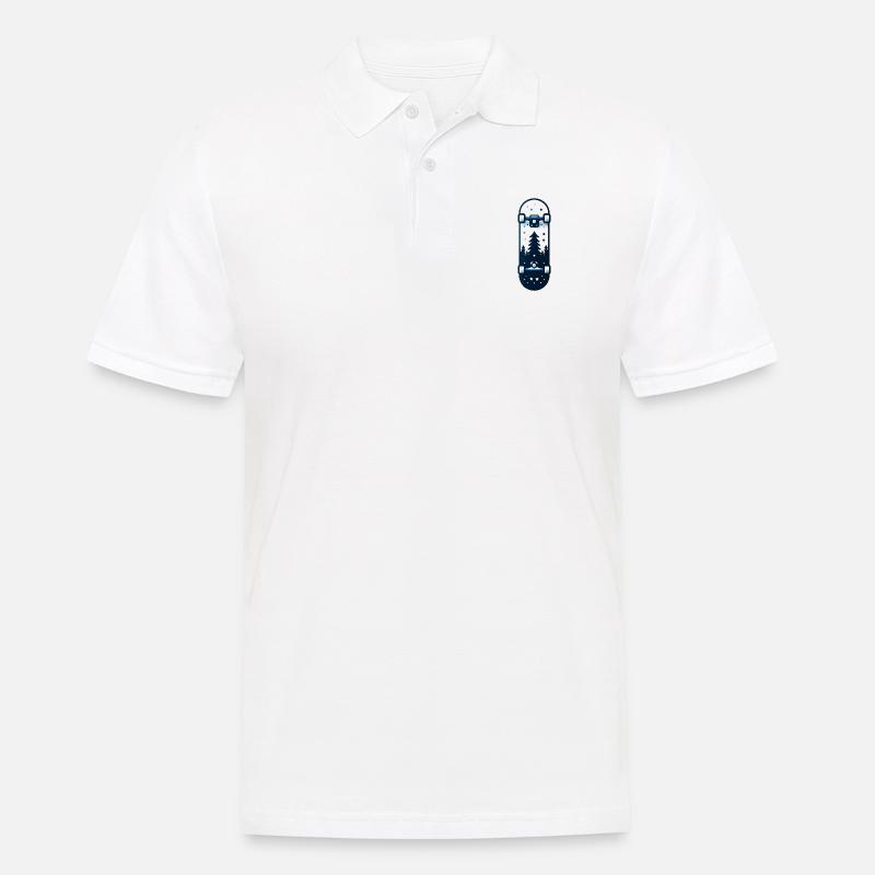 Skateboard - Men's Polo Shirt - white