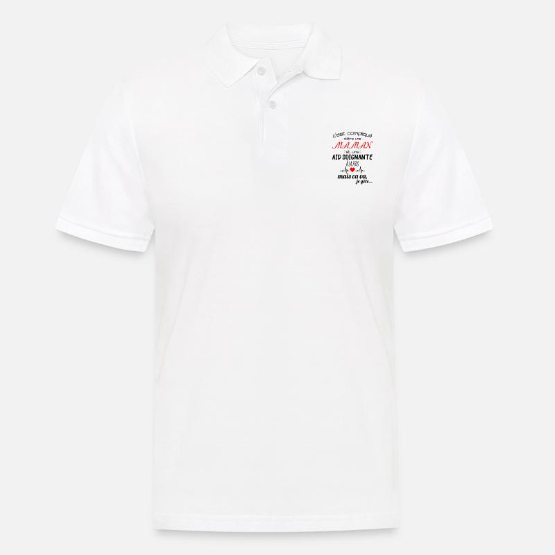 pas parfaite aide-soignante;cadeau aide soignante - Polo Homme - blanc