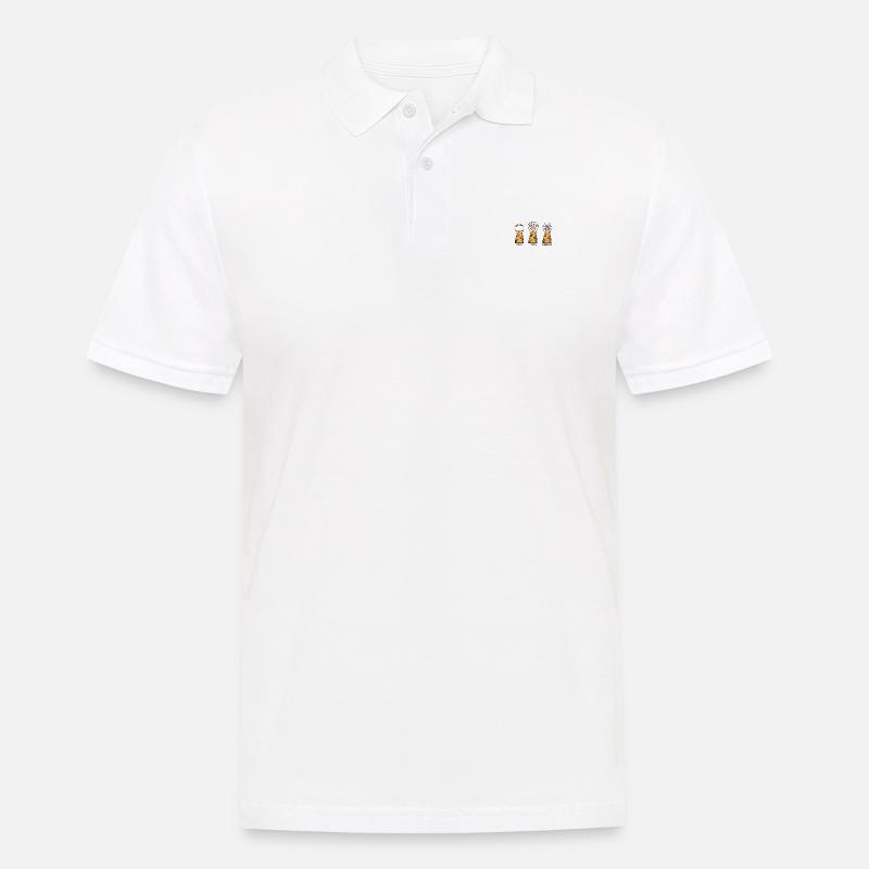 Ciseaux à papier de roche - Polo Homme - blanc