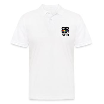 Csd statt afd - Männer Poloshirt - Weiß - Vorne - Kai (181cm)