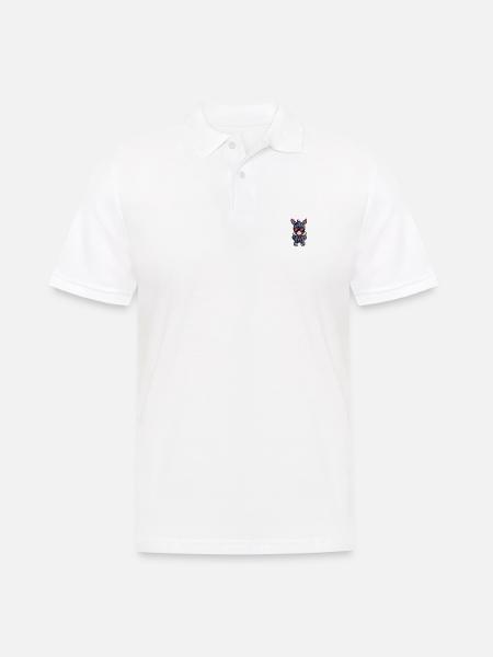 Esel Winter - Männer Poloshirt - Weiß