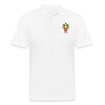 Bier trifft Rhabarber, ein toller Hingucker. - Männer Poloshirt - Weiß - Vorne - Kai (181cm)