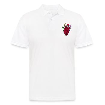 La vie des champignons dans le cœur ♡ - Polo Homme - blanc - Devant - Kai (181cm)