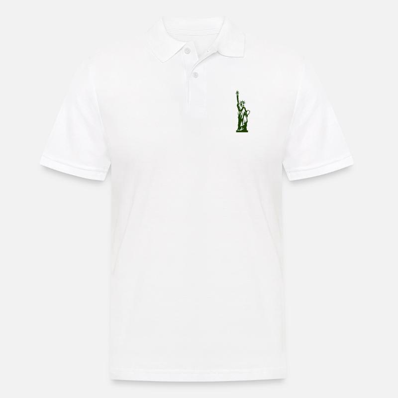freiheitsstatue - Männer Poloshirt - Weiß