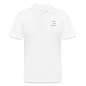 GONE CAMPING - Männer Poloshirt - Weiß - Vorne - Kai (181cm)