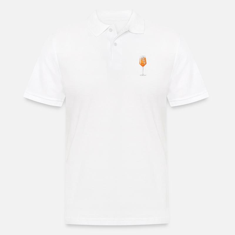 Spritz Glas Aperölchen - Männer Poloshirt - Weiß