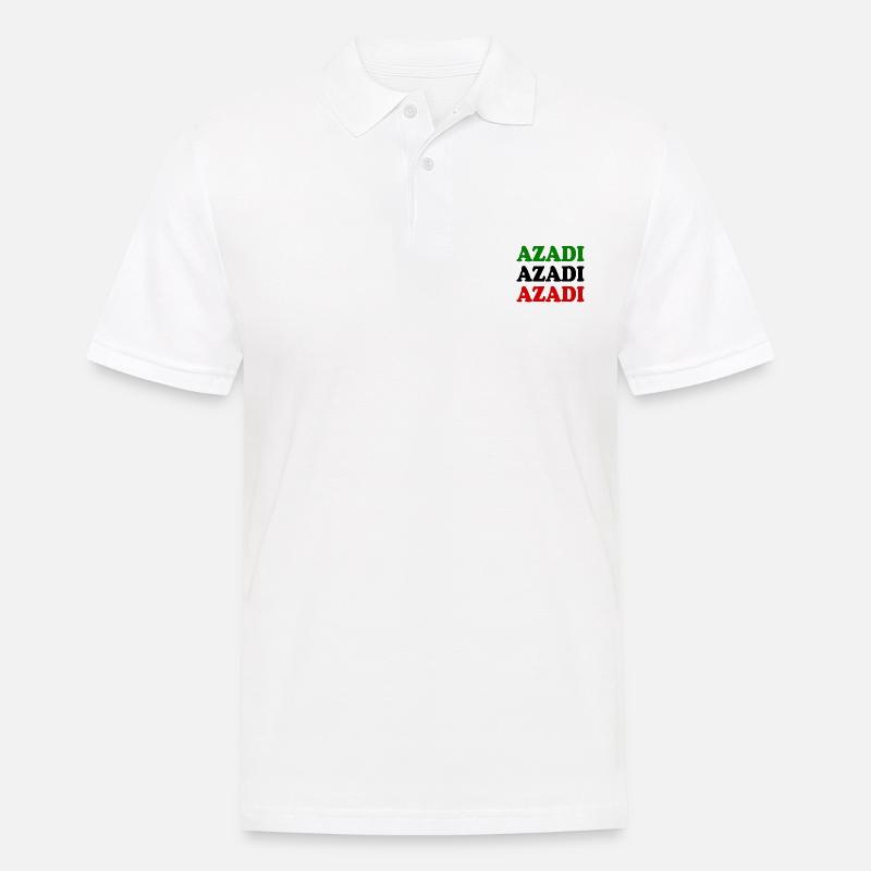Azadi - Männer Poloshirt - Weiß