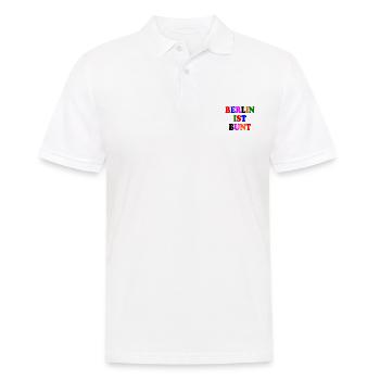 Berlin ist bunt - Männer Poloshirt - Weiß - Vorne - Kai (181cm)