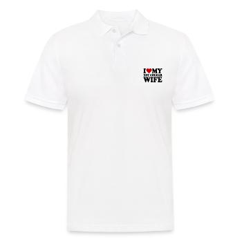 I love my hot cougar wife - Polo Homme - blanc - Devant - Kai (181cm)