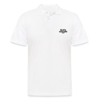 Slava ukraini - Polo Homme - blanc - Devant - Kai (181cm)