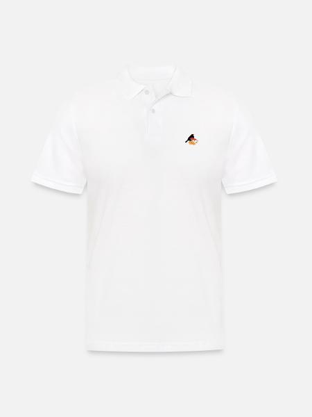 Amsel Herbst Vogel Vogelbeobachter Halloween - Männer Poloshirt - Weiß