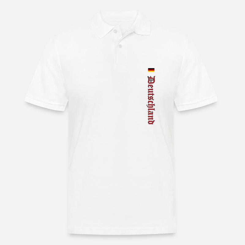 Germany with Old German Script - Men's Polo Shirt - white