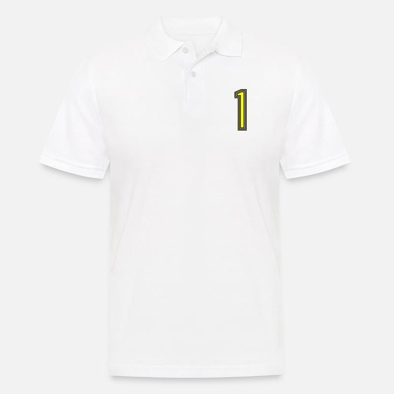 1 - Männer Poloshirt - Weiß