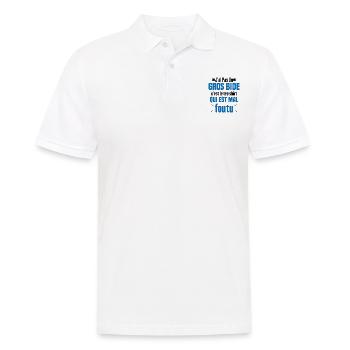 J'ai Pas Un Gros Bide Humour Cadeau - Polo Homme - blanc - Devant - Kai (181cm)