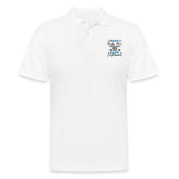 Papa Rugbyman Formidable Papy Exceptionnel Cadeau - Polo Homme - blanc - Devant - Kai (181cm)